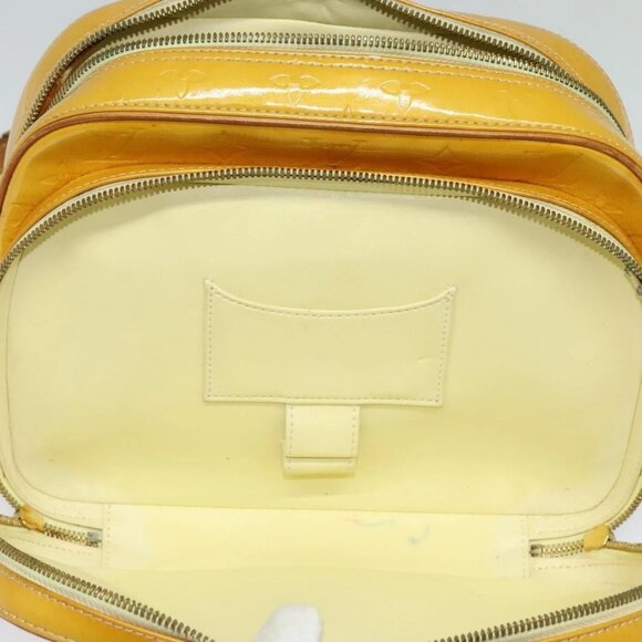 LOUIS VUITTON Monogram Vernis Marley Backpack Yellow M91040 LV Auth 137189